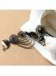 Retro Fashion Punk Gothic Black Lace Resin Drill Tassel Female Anklet