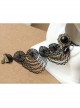 Retro Fashion Punk Gothic Black Lace Resin Drill Tassel Female Anklet