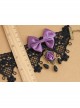 Handmade Retro Gothic Palace Purple Rose Flower Bow Black Lace Pearl Female Anklet
