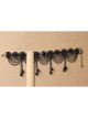 Gothic Fashion Retro All-Match Personality Female Black Lace Fringe Drop Diamond Choker