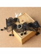 Gothic Fashion Retro All-Match Personality Female Black Lace Fringe Drop Diamond Choker
