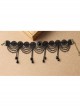Gothic Fashion Retro All-Match Personality Female Black Lace Fringe Drop Diamond Choker