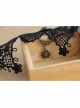 Gothic Palace Retro Fashion Female Black Lace Flower Sun Anklet