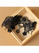 Gothic Palace Retro Fashion Female Black Lace Flower Sun Anklet