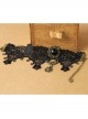 Gothic Palace Retro Fashion Female Black Lace Flower Sun Anklet