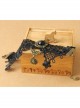 Gothic Palace Retro Fashion Female Black Lace Flower Sun Anklet