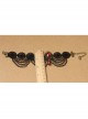 Gothic Fashion Wild Red Crystal Pop Retro Black Lace Tassel Female Anklet