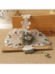 Palace Retro Fashion Party Travel Prom Golden Lace Flower Crystal Female Anklet