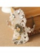 Palace Retro Fashion Party Travel Prom Golden Lace Flower Crystal Female Anklet