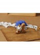 Handmade Fashion Retro Personality Blue Flower White Lace Moon Pendant Female Anklet