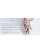 Cherry Blossom Fashion Retro Love Golden Lace Pearl Pink Rose Flower With Ring Female Bracelet