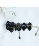Gothic Black Lace Flower Tassel Drop Rhinestones Exquisite Fashion Retro Female Anklet