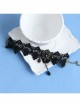 Gothic Black Lace Flower Tassel Drop Rhinestones Exquisite Fashion Retro Female Anklet
