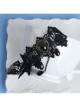 Gothic Black Lace Flower Tassel Drop Rhinestones Exquisite Fashion Retro Female Anklet