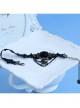 Retro Fashion Prom Black Rose Flower Lace Tassel Spider Female Anklet