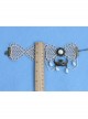 Popular Exaggerated Prom Fashion Retro Female Golden Lace Mask Pearl Tassel Anklet