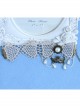 Popular Exaggerated Prom Fashion Retro Female Golden Lace Mask Pearl Tassel Anklet