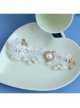 Handmade Retro Palace Fashion White Lace Pearl Female Anklet