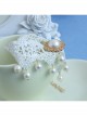Handmade Retro Palace Fashion White Lace Pearl Female Anklet