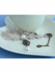 Exquisite Fashion Retro Baroque Golden Lace Pearl Rose Flower Female Anklet