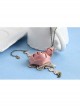 Fashion Retro Golden Lace Pearl Pink Rose Flower Female Band Ring Bracelet One Chain