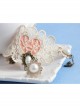 Handmade Retro Fashion Golden Lace Flower Pearl Pink Love Female With Ring Bracelet