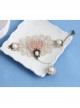 Handmade Retro Fashion Golden Lace Flower Pearl Pink Love Female With Ring Bracelet