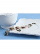 Fashion Handmade Retro Golden Lace Wood Chips Four-Leaf Clover Female Bracelet