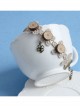 Fashion Handmade Retro Golden Lace Wood Chips Four-Leaf Clover Female Bracelet