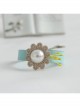 Golden Flower Pearl Retro Fashion Simple Blue Female Bracelet