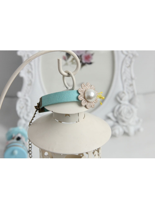 Golden Flower Pearl Retro Fashion Simple Blue Female Bracelet