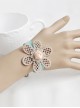 Fashion Leisure Golden Flowers Lace Roses Retro Female Blue Bracelet