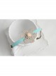 Fashion Leisure Golden Flowers Lace Roses Retro Female Blue Bracelet