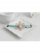 Fashion Leisure Golden Flowers Lace Roses Retro Female Blue Bracelet
