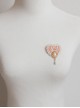 Retro Fashion Golden Lace Flower Pink Love Pearl Female Small Brooch