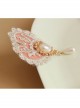 Retro Fashion Golden Lace Flower Pink Love Pearl Female Small Brooch