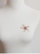 Retro Fashion Golden Lace Starfish Purple Flowers Palace Female Brooch