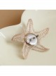 Retro Fashion Golden Lace Starfish Purple Flowers Palace Female Brooch
