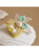 Handmade Retro Fashion Golden Lace Starfish Pearl Pink Rose Flower Green Bow Female Brooch