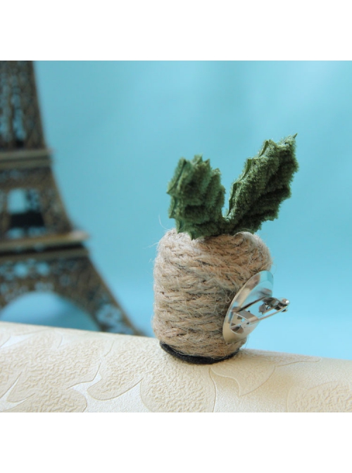 Creative Handmade Cute Retro Fashion Christmas Green Plants Leaves Female Brooch