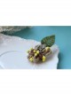 Handmade Cute Christmas Retro Fashion Female Green Plants Leaves Stamen Small Brooch