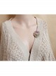 Handmade Cute Christmas Retro Fashion Female Hemp Rope Metal Flower Basket Purple Flower Small Brooch