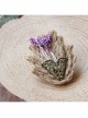 Handmade Cute Christmas Retro Fashion Female Hemp Rope Metal Flower Basket Purple Flower Small Brooch
