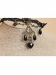 Bride Bridesmaid Handmade Retro Fashion Gothic Black Lace Flower Love Drop Diamond Female Choker