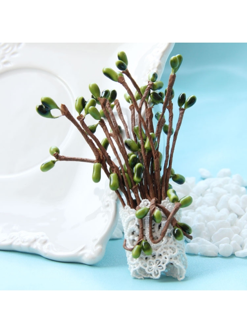 Retro Simple Green Tree White Lace Handmade Fashion Female Small Brooch