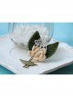 Retro Fashion Casual Bird Flower White Lace Green Leaf Female Small Brooch