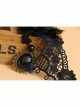 Prom Fashion Gothic Retro Black Lace Flowers Gems Female Choker