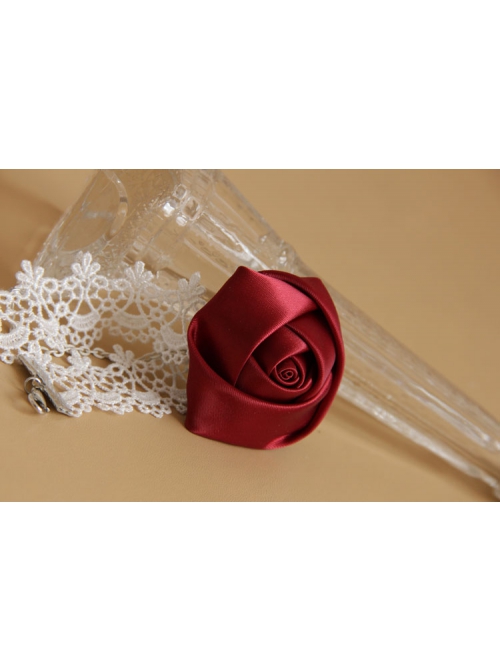Bride Bridesmaid Wedding Dress Fashion Retro Red Rose Flower Fashion White Lace Female Choker