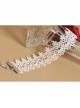 Bride Bridesmaid Wedding Dress Fashion Retro Red Rose Flower Fashion White Lace Female Choker