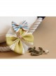 Navy Style Anchor Retro Fashion Yellow Pink Bow Pearl Female Fabric Brooch